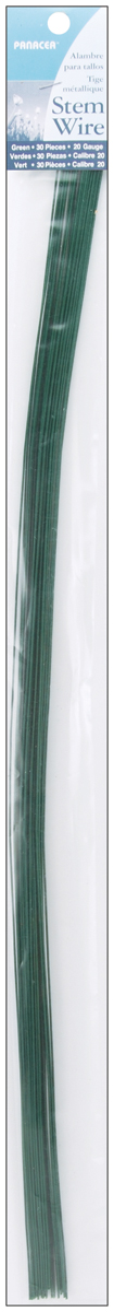 Panacea 442646 Cloth Covered Stem Wire 18 Gauge 18 in. 12-Pkg-Green | Canada