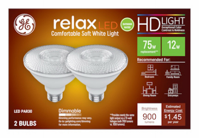 LED Light Bulbs,Soft White,Par 30,Short Neck,Clear,12 Watt,Medium Base,2-Pk - 43 - Picture 1 of 1
