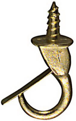 Safety Cup Hook, Brass, 7/8 In., 2-Pk. – N119-909